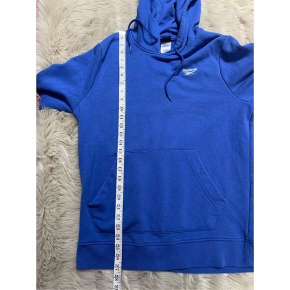 Reebok Identity Fleece Over-The-Head Hoodie Blue Mens Medium - Picture 5 of 8